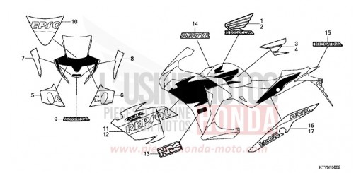 MARK/STRIPE (3) CBR125RSC de 2012